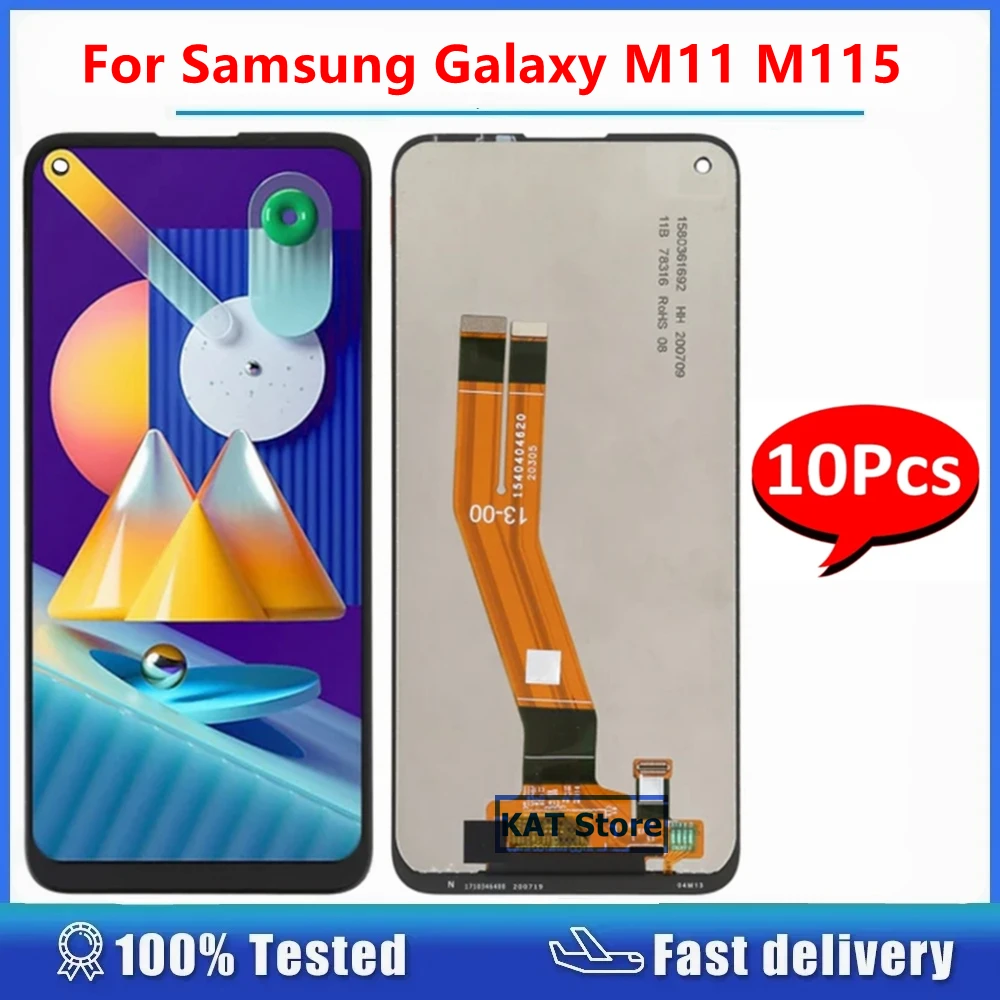 

10PCS/Lot Compatilbe For Samsung Galaxy M11 M115 LCD Digitizer Full Assembly Without Frame Replacement