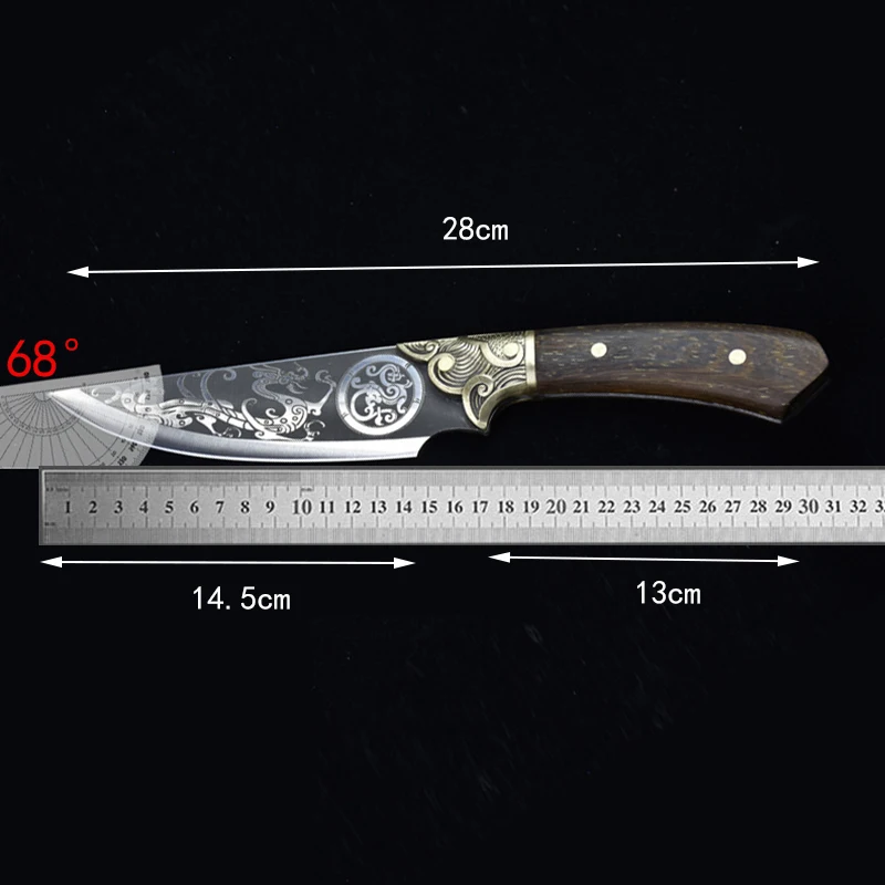 5.7 Inch Utility Knife Sharp Chefs Cleaver Steak BBQ Boning Longquan Kitchen Knives Handmade Forged Cooking Tools Wood Handle