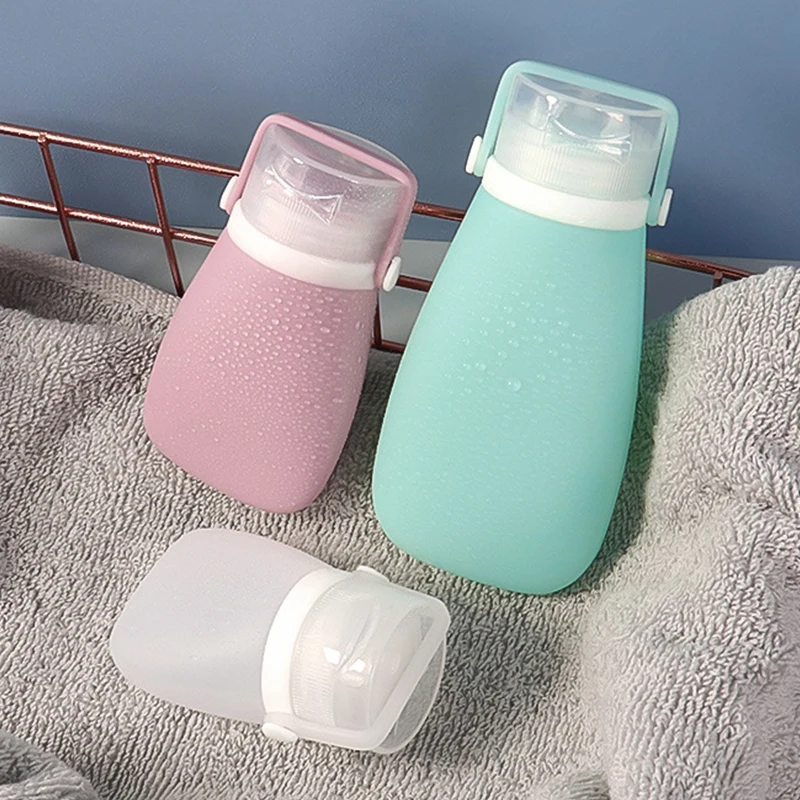 30/60/90ml Portable Silicone Travel Refillable Bottle Shampoo Body Wash Emulsion Bottle Outdoor Travel Container Accessories