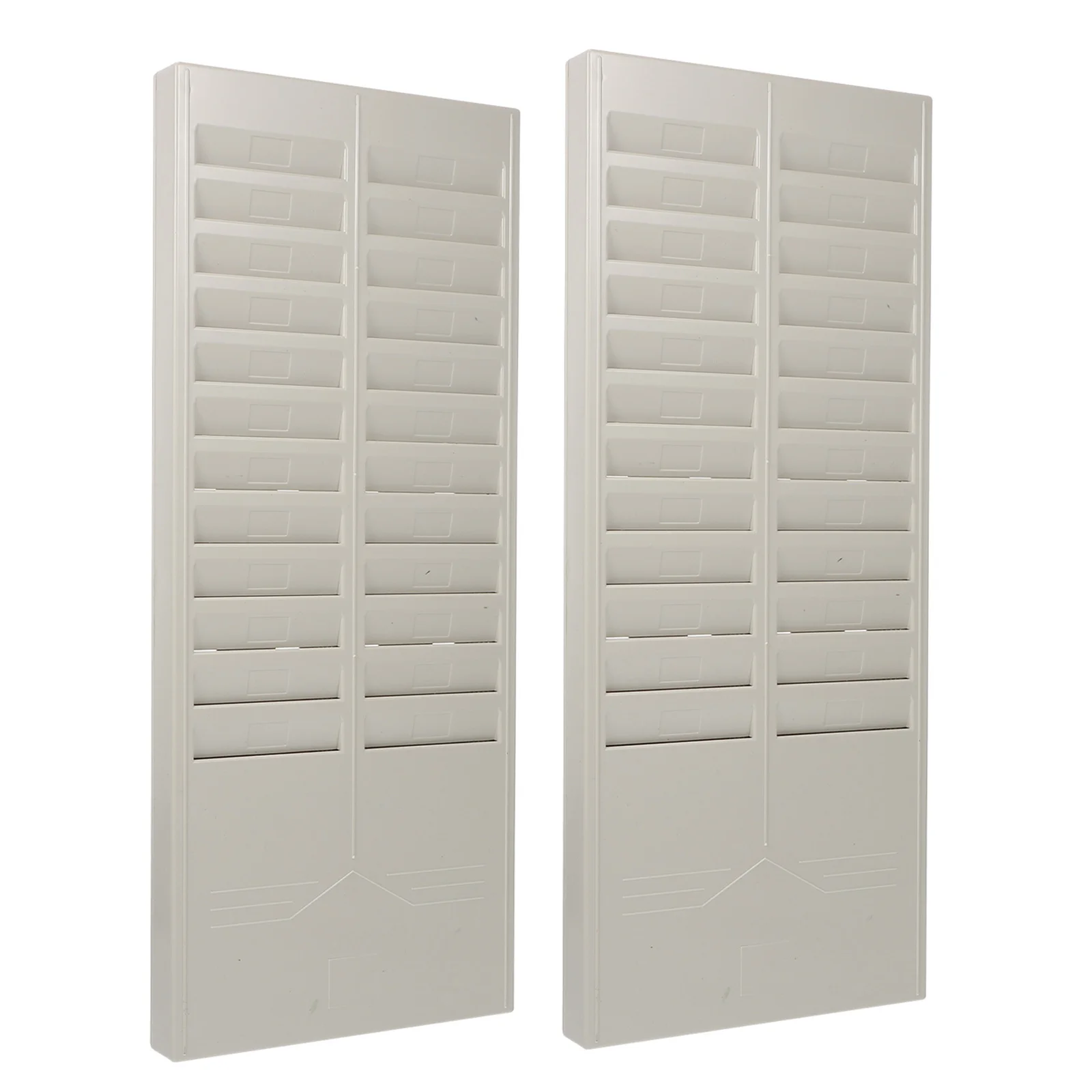 2 Stuks Presentiekaart Rack Houder Plastic Organizer 24 Slots Payroll Recorder Werknemer Badge Stand Bureau Benodigdheden