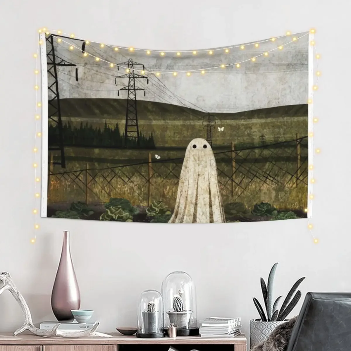 There's A Ghost in the Cabbage Patch Again... Tapestry Aesthetic Room Decor Room Decorating Aesthetic Cute Decor Tapestry