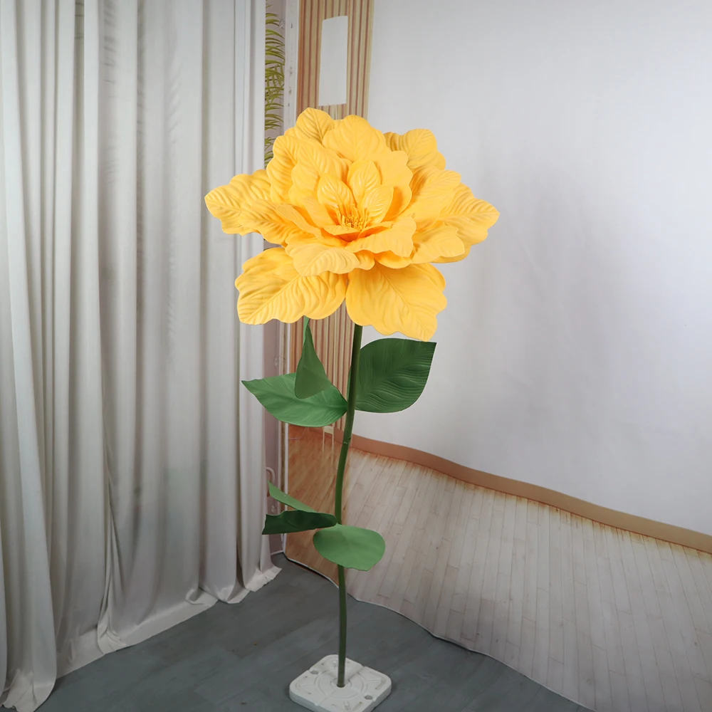 

Artificial Large PE Magnolia Foam Flower Valentine's Day Festive Decorations Wedding Supplies Road Guidance Background Flower