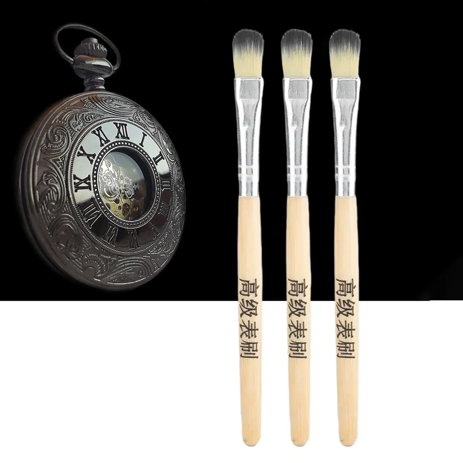 3x Watch Cleaning Brush Practical Watch Dial Pens for Watches Jewelry Crafts