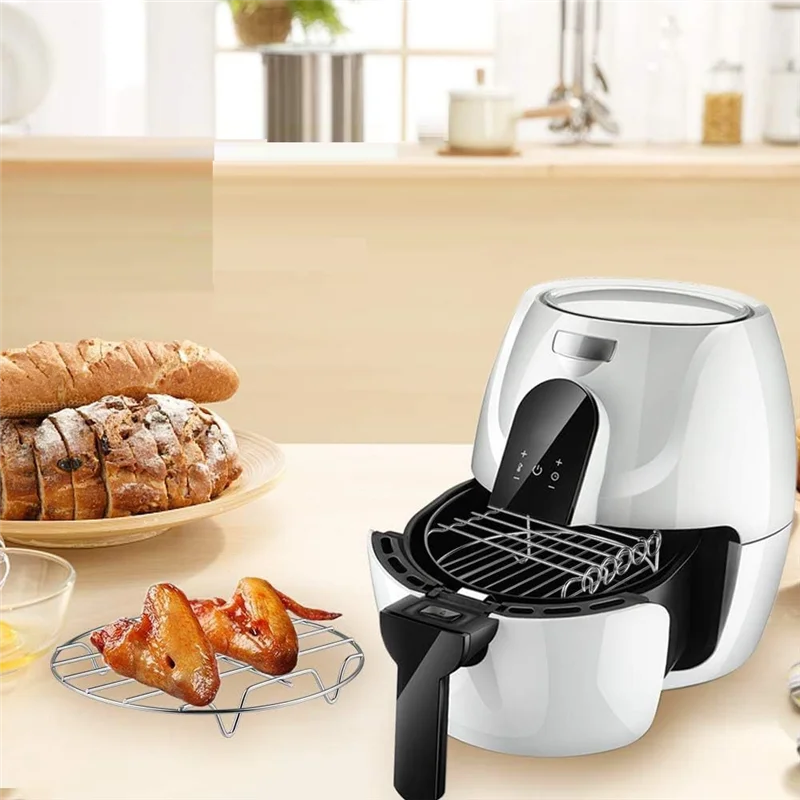 A60F-Air Fryer Stainless Steel Rack Grill Rack Tray And Steam Rack Air Fryer Tools