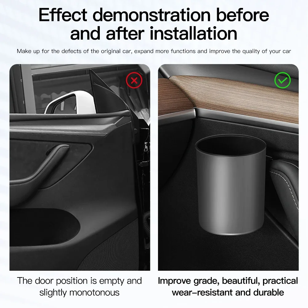 YZ 4 Pcs/Set Car Door Cup Holder For Tesla Model 3 Y Special Door Cup Storage Box Rack For Model 3 Model Y Car Door Cup Stand