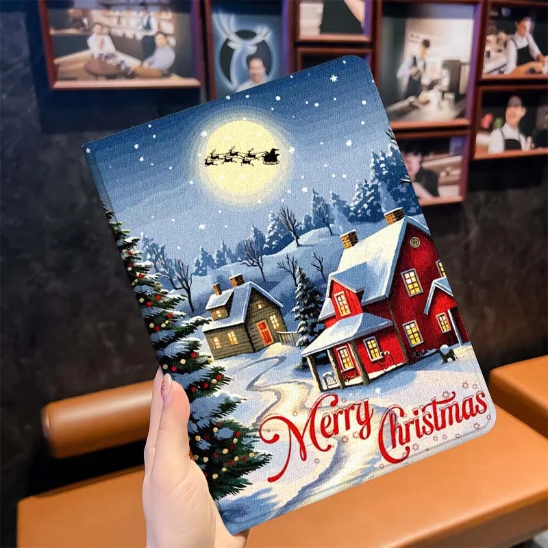 Christmas Art Patterns Tablet Case For Samsung Galaxy Tab S7 S8 S9 S10 FE Plus Lite 11 12.4 13.1 Inch 6