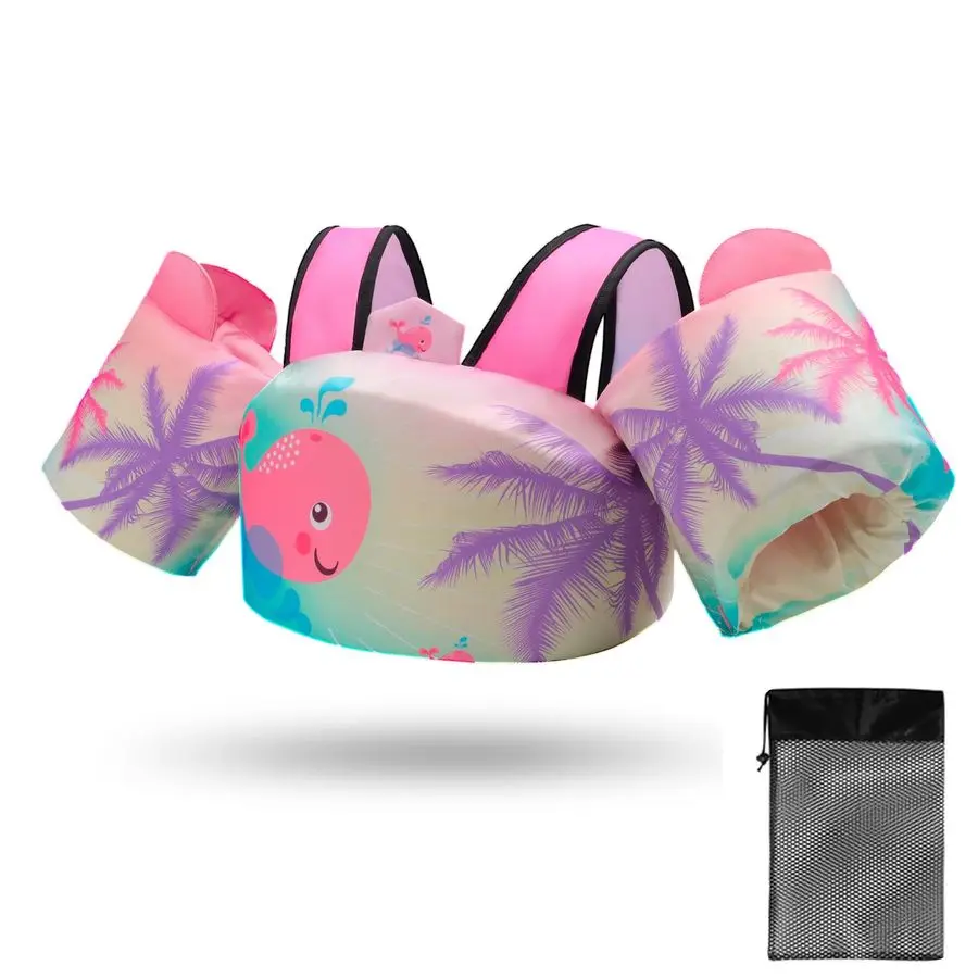 เสื้อชูชีพสำหรับเด็ก ฝึกการว่ายน้ำ ที่ช่วยลอยตัวสำหรับเด็กเล็ก พร้อมสายรัดไหล่แบบปรับได้และหัวเข็มขัดกันลื่น ปีกแขนสำหรับเด็กอายุ 22