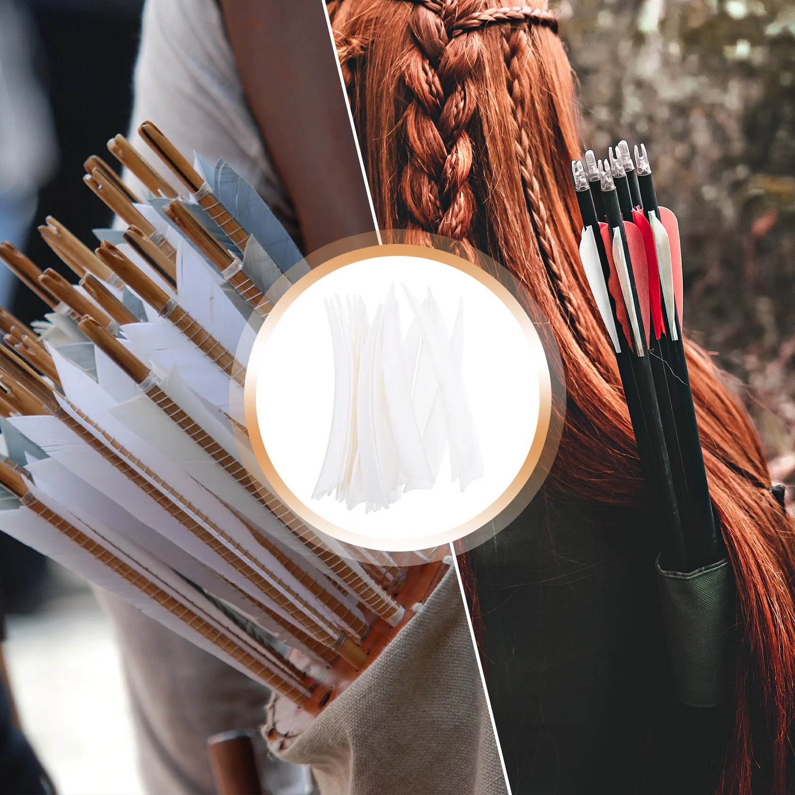 

20Pcs Archery Arrow Tail Decorative Arrow Shaft Tail Accessory for Outdoor Archery Sports Accurate Stabilized Flight