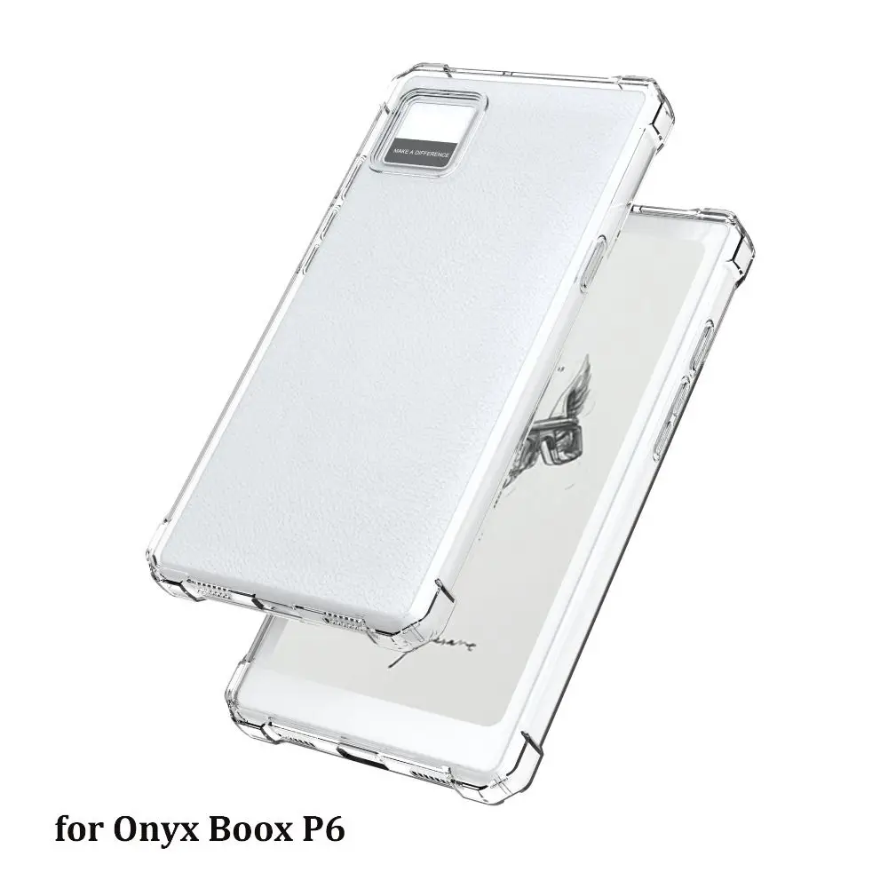 Airbag 6 inch e-Reader Case Transparent TPU Protective Shell Clear for Onyx Boox P6/C63/C67/Bering/Magellan/Faust/Darwin/Caesar