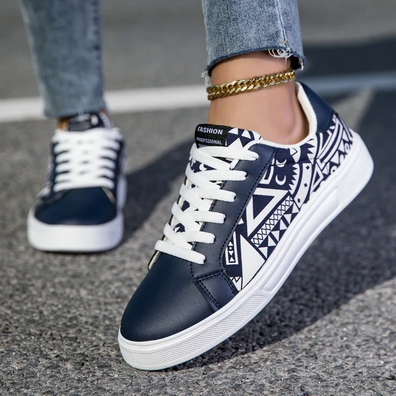 

MAEDEF/женская спортивная обувь, мужская вулканизированная обувь, женские кроссовки на шнуровке, модные повседневные туфли на плоской подошве с принтом граффити