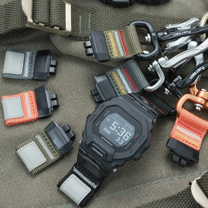 

Новый нейлоновый ремешок для часов Casio G-SHOCK G Smart Small Square BD-200 с альпинистской пряжкой, мужской браслет, аксессуары