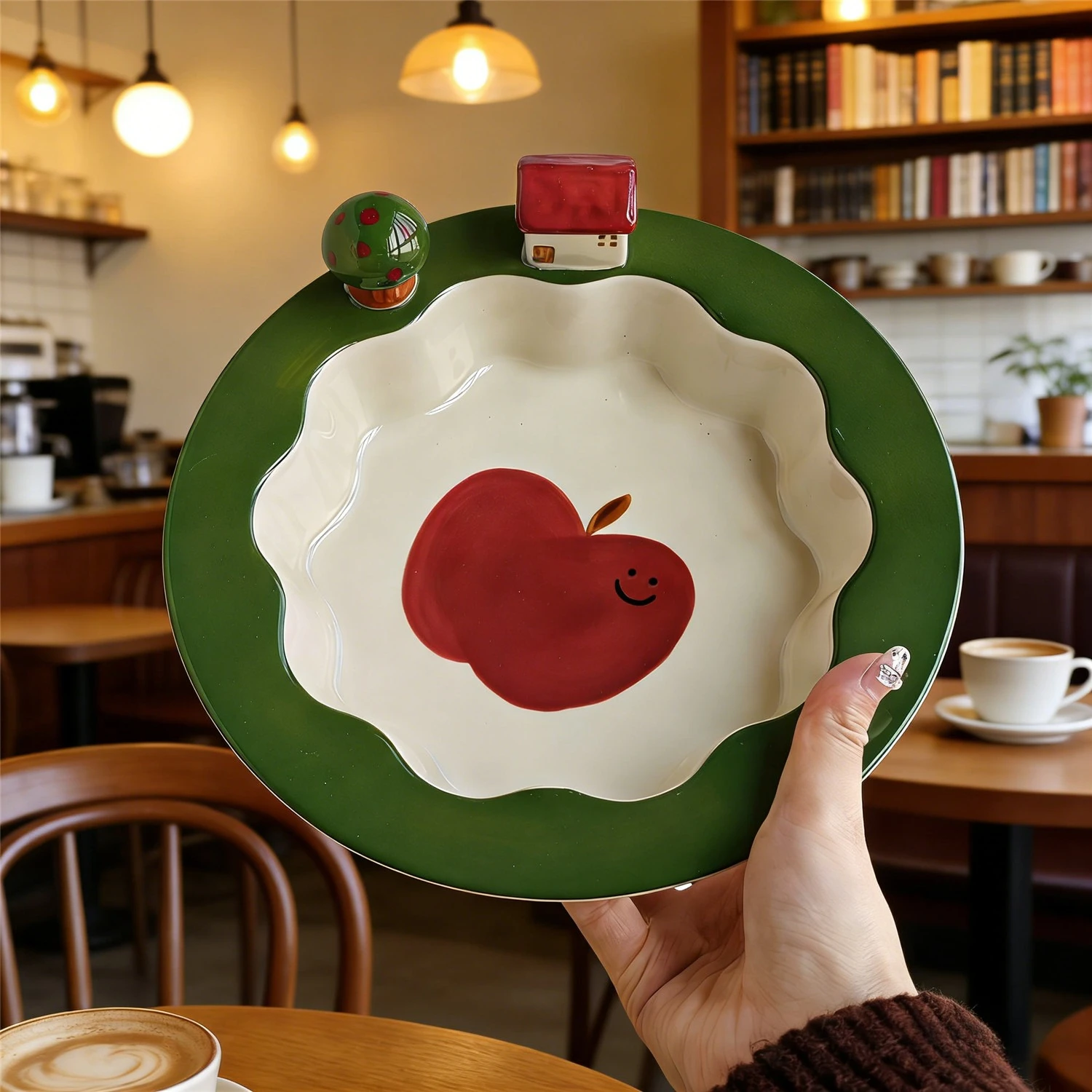 Ceramic salad plate, creative design plate, pasta plate