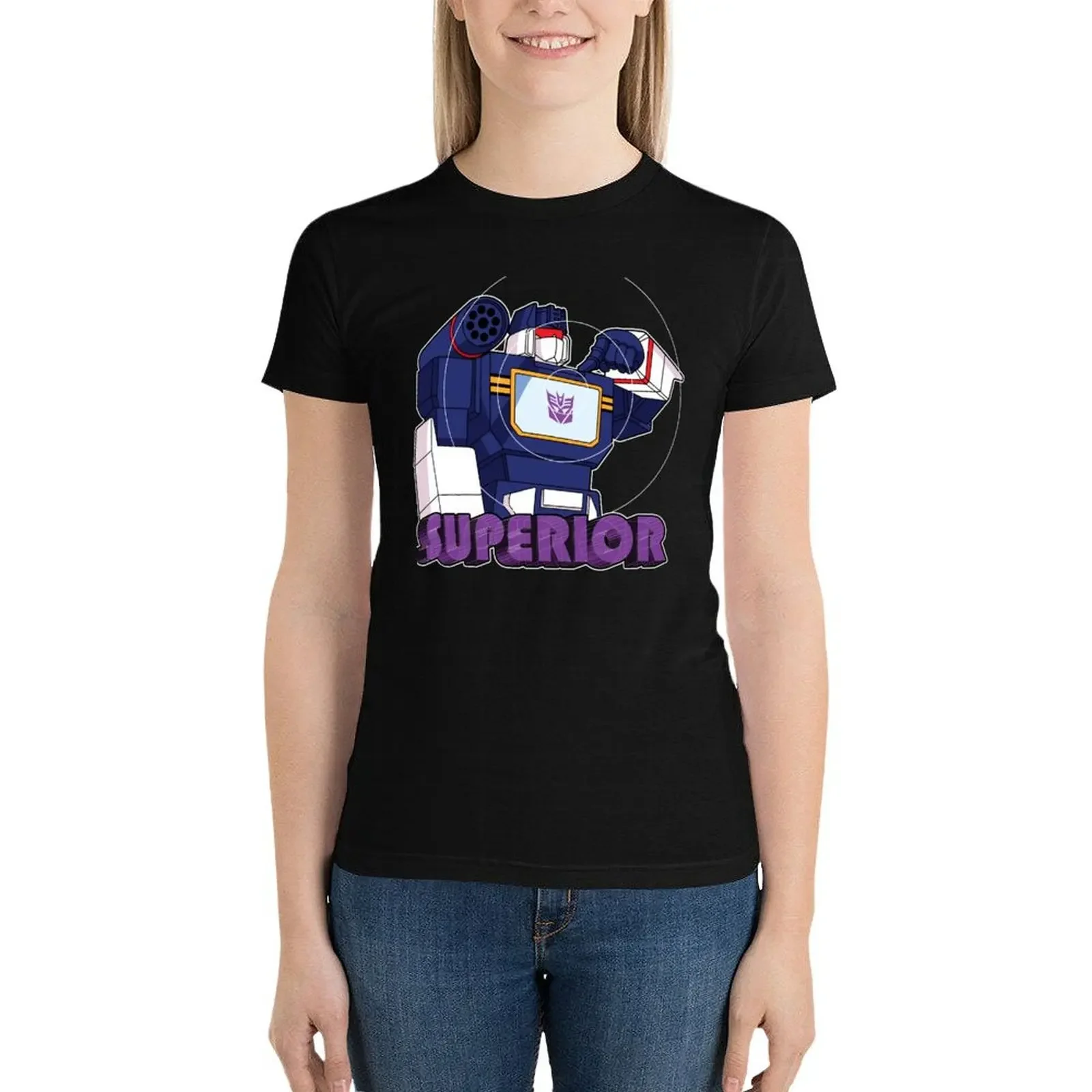 Soundwave: Superior (bust) - for dark shirts T-Shirt Aesthetic clothing anime clothes Summer Women's clothing