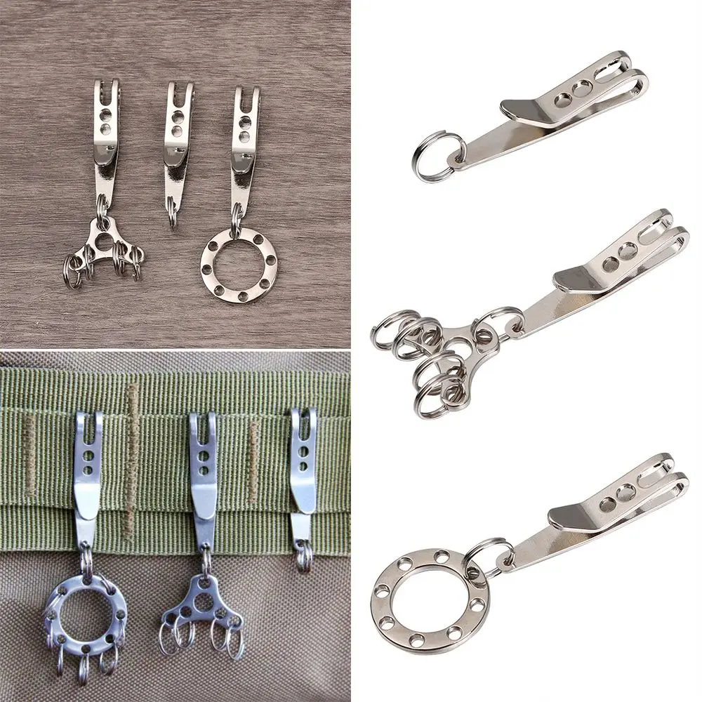 Multstyles Pocket Key Ring EDC Bag Suspension Clip Camping Multi Tools Quicklink Tool Key Ring Carabiner