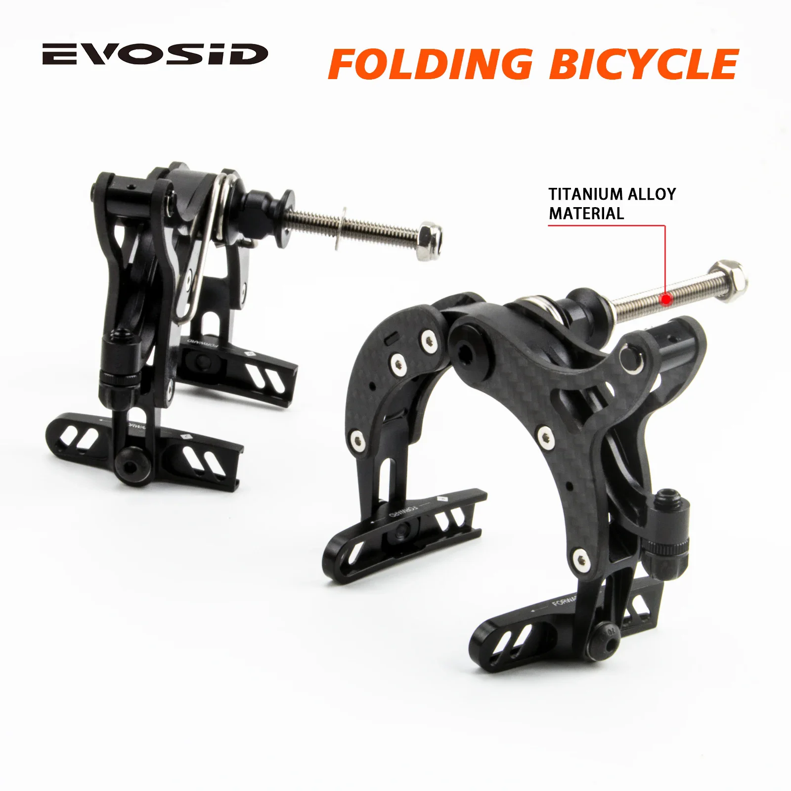 Ultralight Road Bike Carbon Fiber Brake 142g Folding Bicycle C Brake Dual Pivot Calipers Carbon C Caliper Brake Bike Accessories