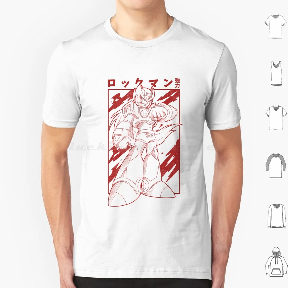 Zero camiseta de algodón para hombres y mujeres DIY estampado Megaman Megaman X Rockman Mega Man Gamer Pixelart videojuegos Retro Megaman Zero Gaming