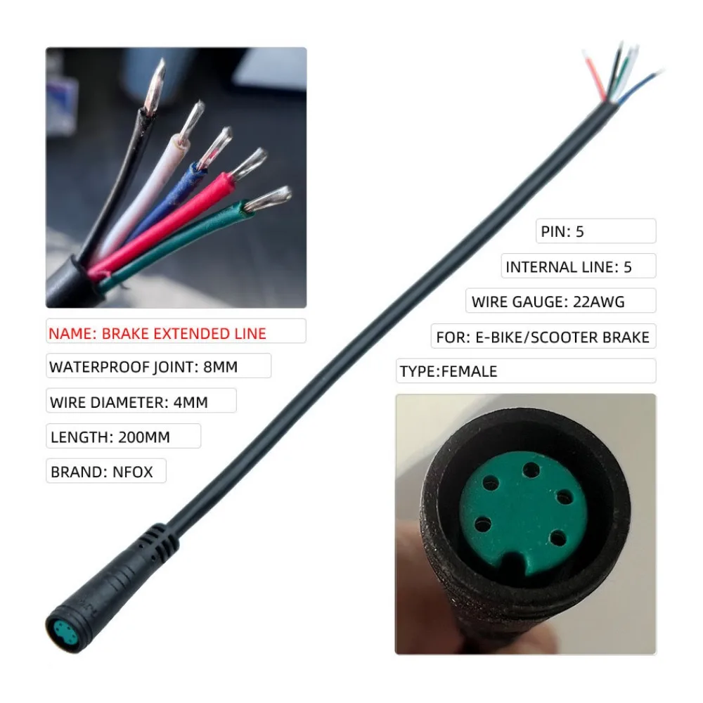 2/3/4/5/6PIN Brake Broken Wire Metal 200mm Magnetic Induction Signal Line E-bike Cable for Electric Scooter/for Bafang Motor