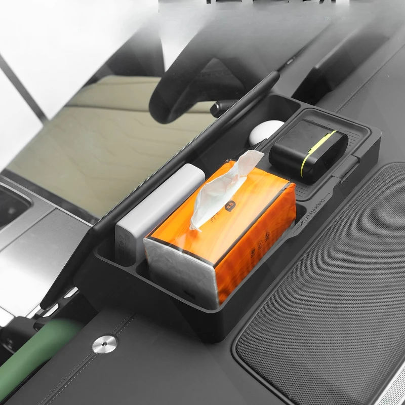 

Center Console Screen Back Storage Box Silicone Dashboard Organizer Tray For MHERO M-Hero M817 2025 Interior Tidying Accessories