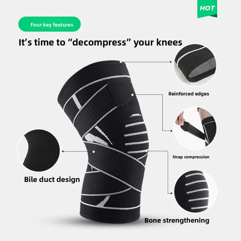 Men Women Running Sports Pressurized Straps Knitted Elastic Basketball Mountaineering Anti Skid Protective Gear Compression