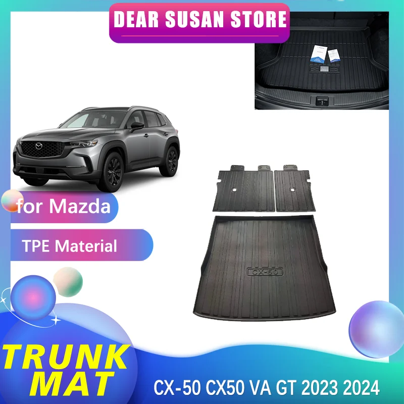 

Car Rear Trunk Mat for Mazda CX-50 CX50 VA GT 2023 2024 Waterproof Carpet Seat Back Custom Inner Liner Pad Cover Tray Accessorie