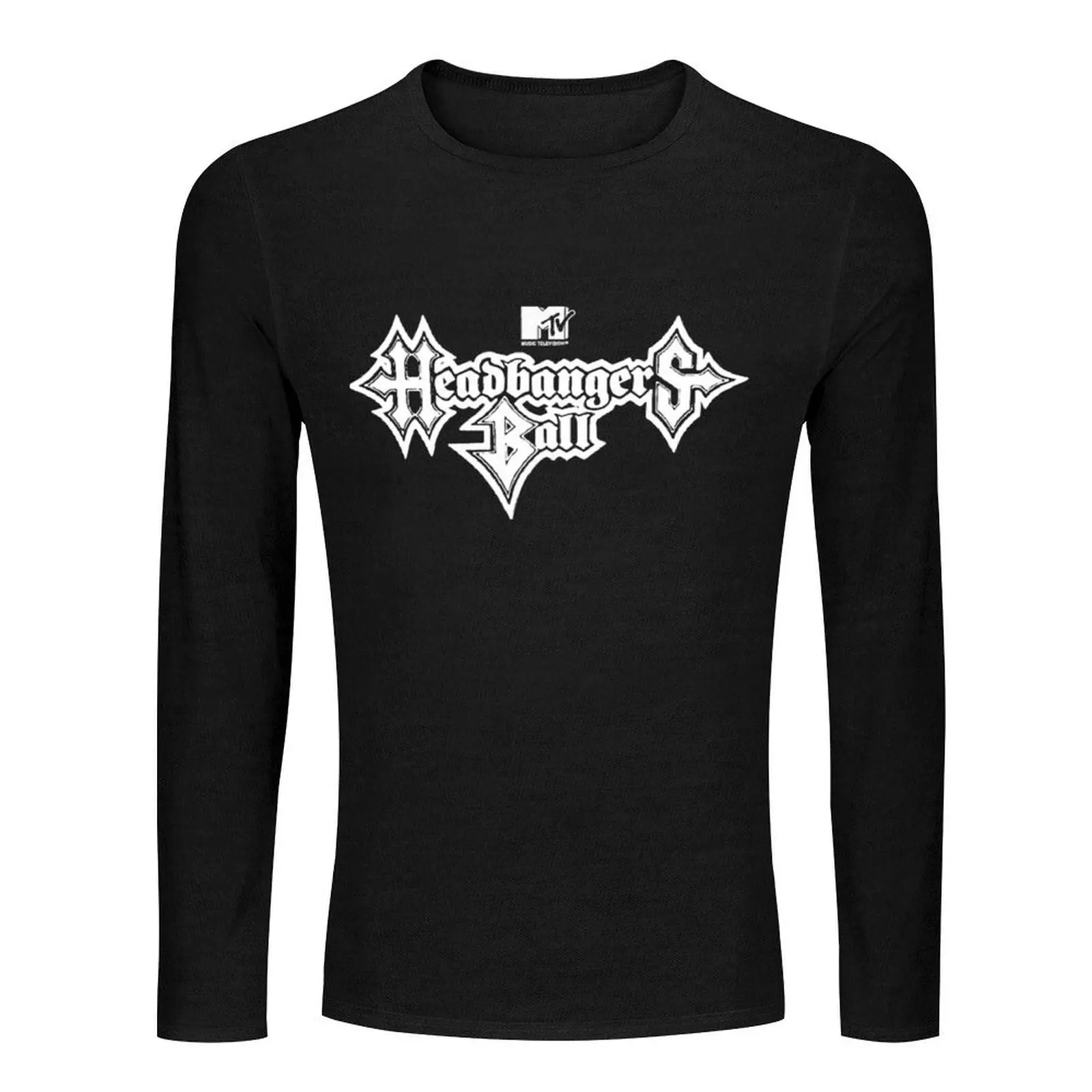 Mtv headbangers ball metal text Long T-Shirt funny t shirts quick drying shirt designer t shirt men