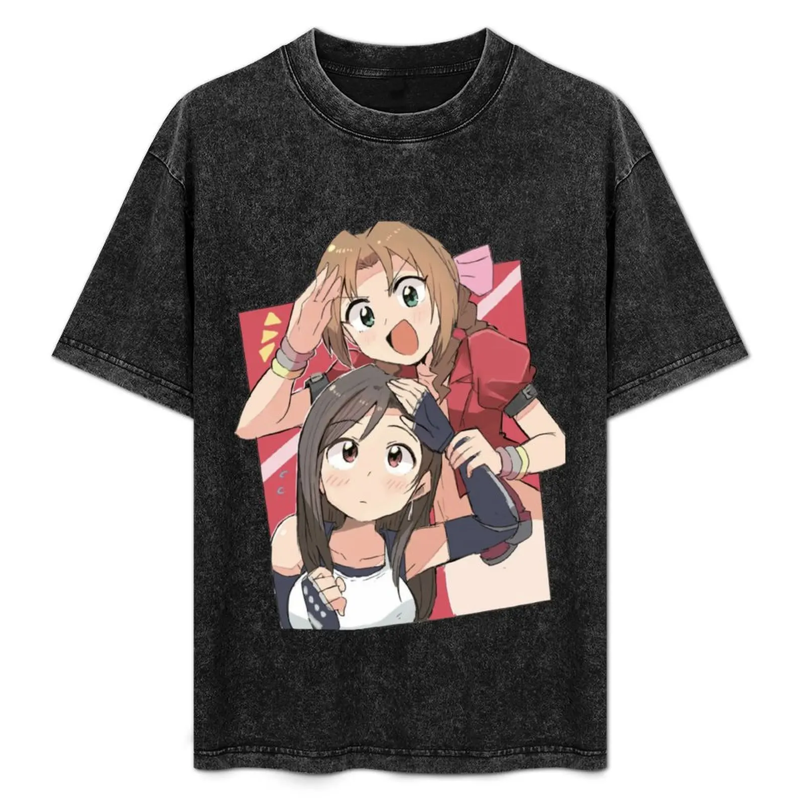 

Tifa and Aerith FF7 T-Shirt plain customs design your own tees croswit shirt man heavy weight t shirts for men