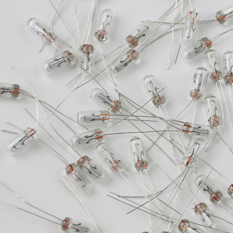 50Pcs Mini 3MM 4MM 5MM Voltage 3V 6V 9V 12V 24V Lamp Light Bulb Edison Incandescent Filament Rice High Quality