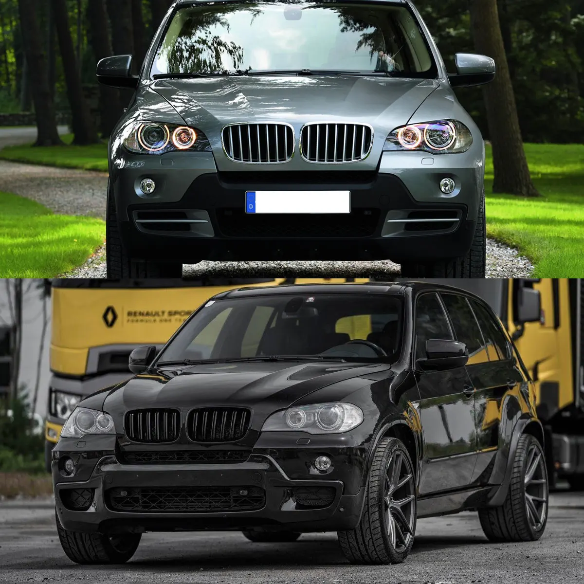 Car Head lights Covers For BMW E70 X5 Petrol Diesel SUV 2008-2013 Headlight Lens Cover Shell Lampshades Transparent Replacement