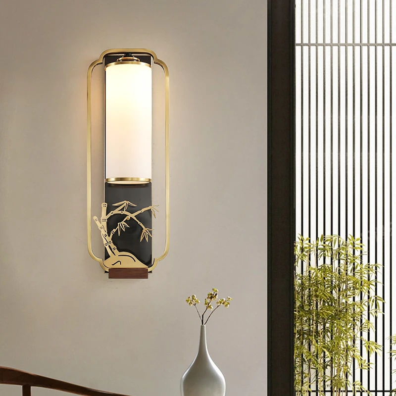 TEMOU-Latão LED Lâmpada De Parede Moderna, Luminária De Luxo, Decoração De Interiores, Quarto De Casa, Cabeceira, Sala De Estar, Iluminação Do Corredor