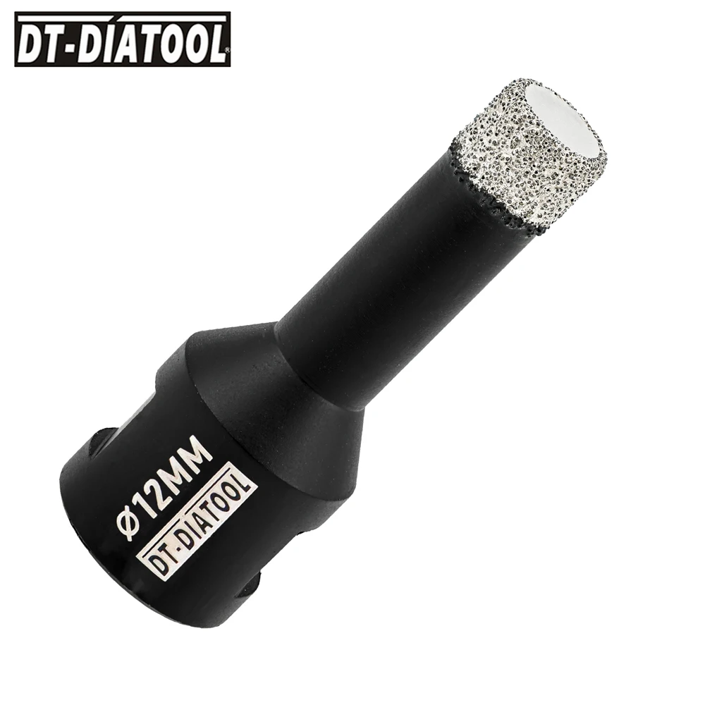 Imagem -02 - Dt-diatool-dry Diamond Core Drill Bits Telha Cerâmica Hole Saw Bits de Perfuração Granito Mármore Pedra M14 mm mm 10 mm 12 mm Peças 2
