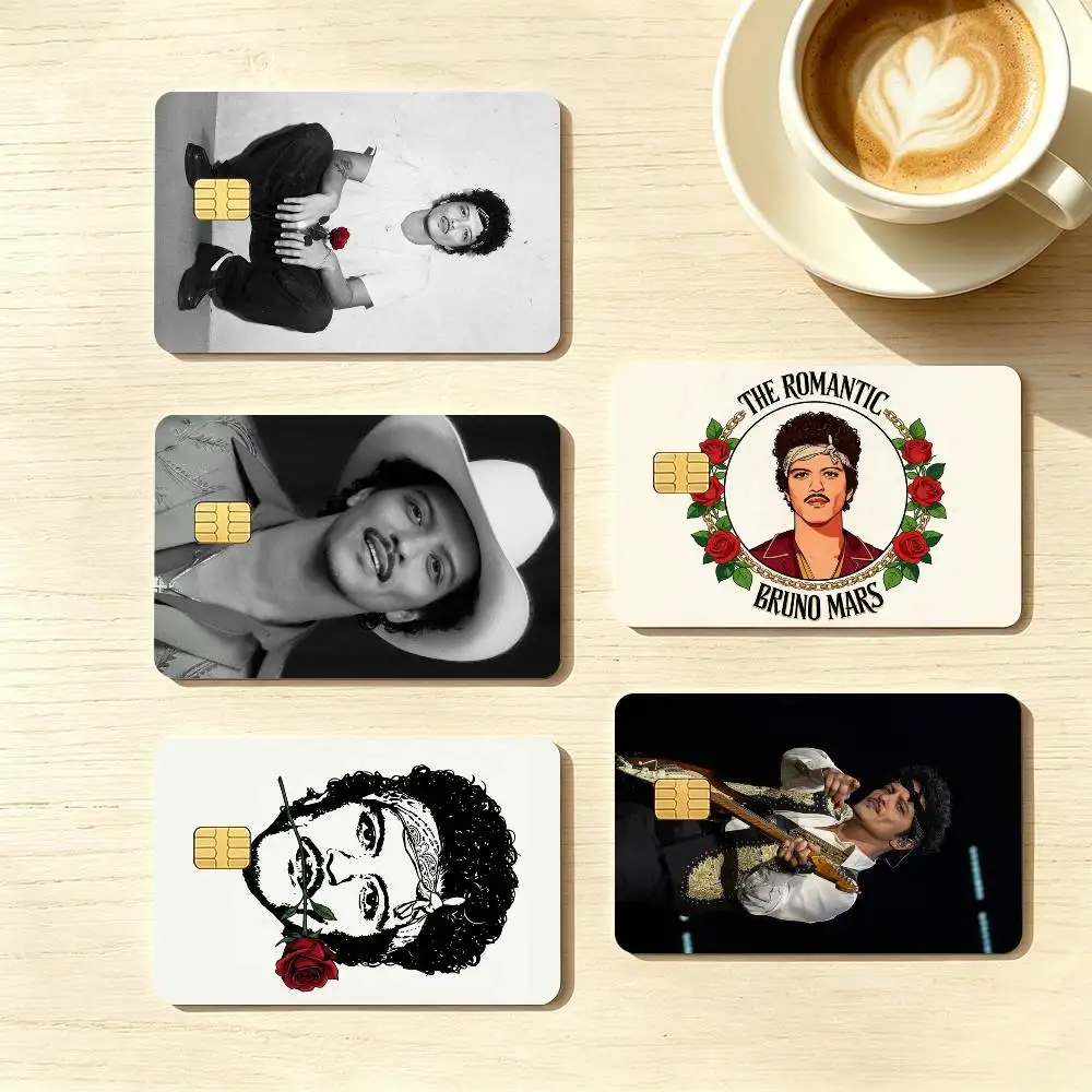 Singer B-Bruno Mars Credit Card HD Stickers Game Card Decal Small Chip Waterproof Sticker Gift