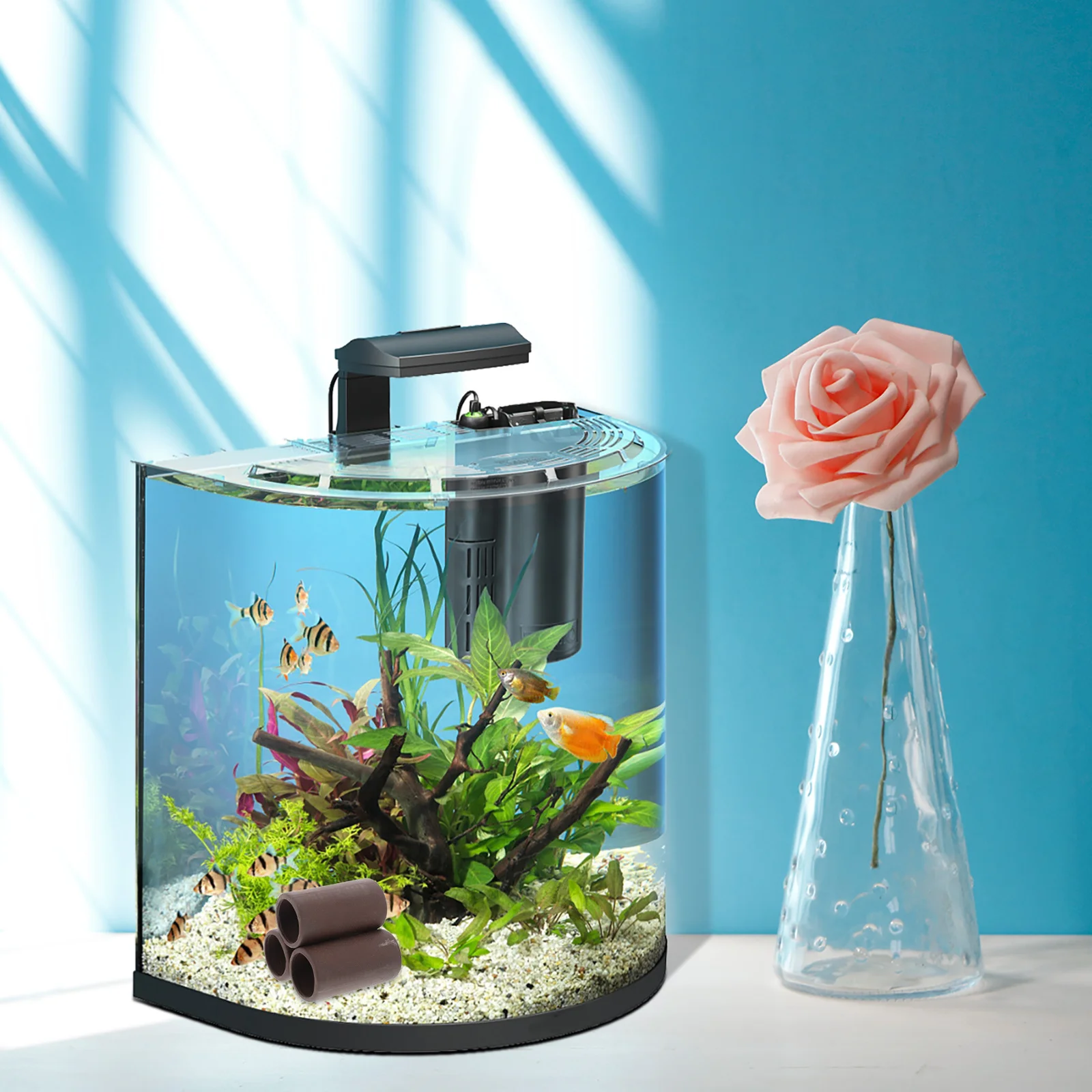 

2 Pcs Decorations Shrimp Breeding Tube Underwater Shelter Hideaway Fish Tank Cave Coffee Aquarium Clay Pot
