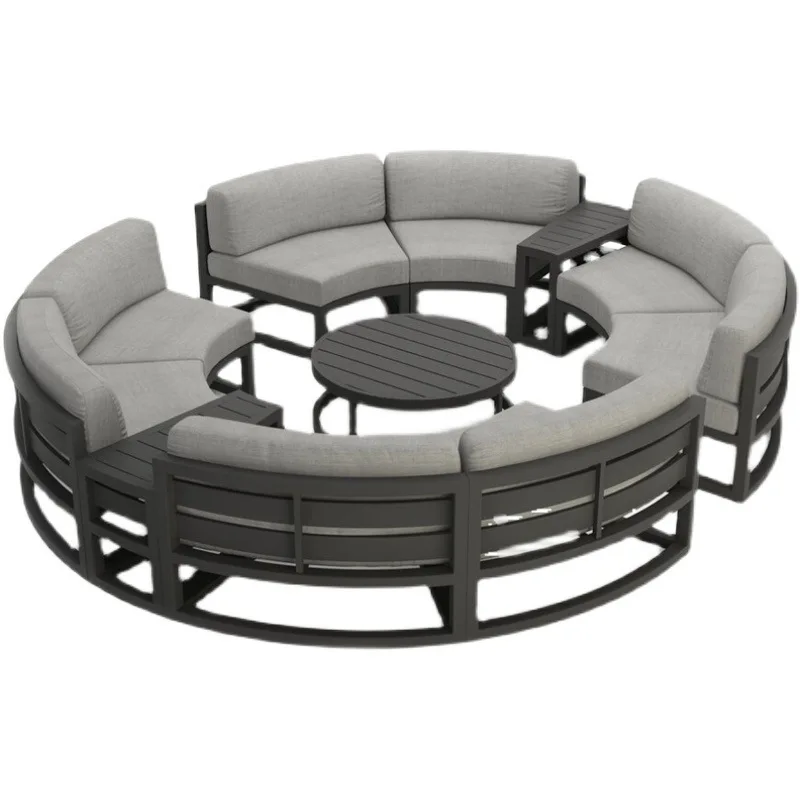 Outdoor sofa courtyard combination open-air leisure rattan chair terrace garden simple rattan sofa