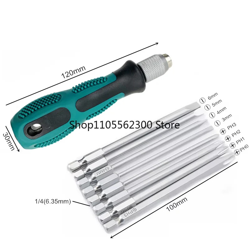 9pcs/set Screwdriver Set Slotted Phillips Screw Driver Magnetic Electrical Home Repair Hand Tool Kit