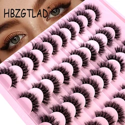 HBZGTLAD New 20 Pairs Natural False Eyelashes Fake Lashes Long Makeup 3d Mink Lashes Extension Eyelash Mink Eyelashes for Beauty