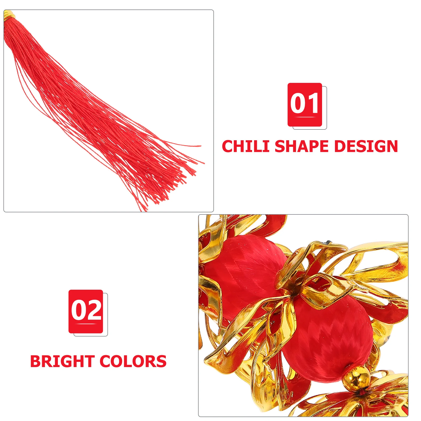 โคมไฟดอกบัวพู่สีแดงสดใส 3 ดอก สไตล์ดอกบัว สำหรับตกแต่งฉลองปีใหม่ เทศกาลฤดูใบไม้ผลิ ของประดับตกแต่งปีใหม่