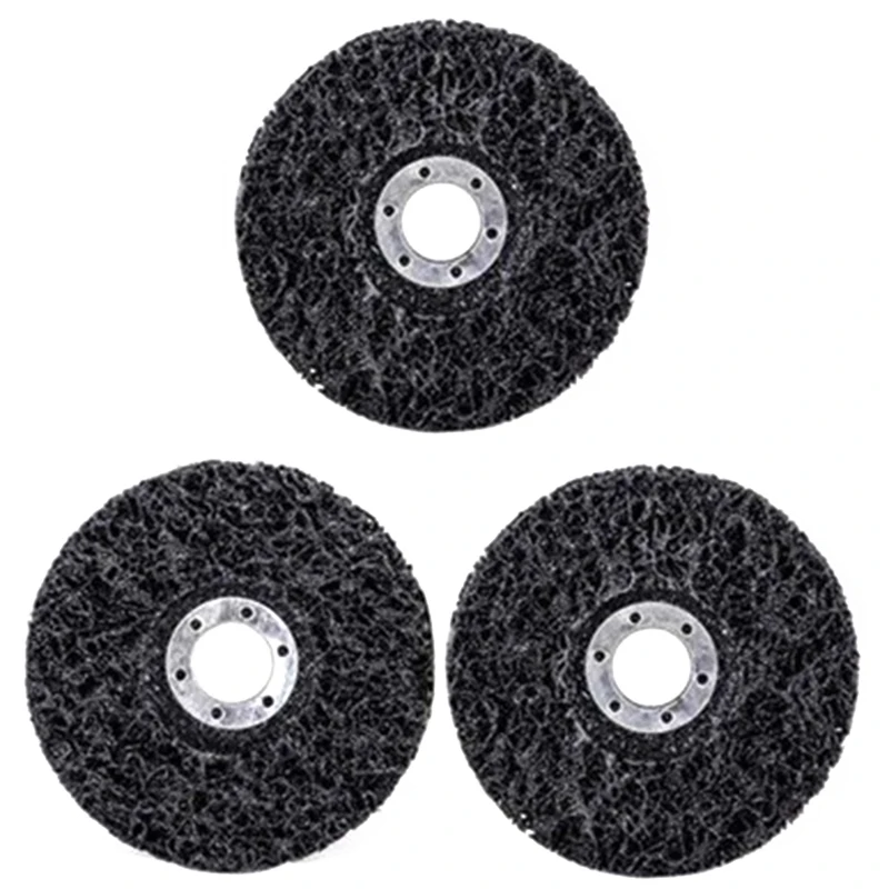 

125mm 3Pcs Disc Abrasive Wheel for Cleaning and Removing Paint and Rust (Black)