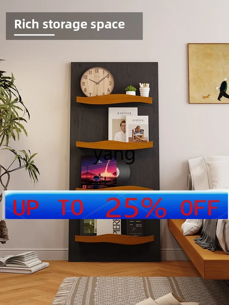 

LMM Solid Wood Veneer Unit Multi-Grid Bookshelf Display Rack