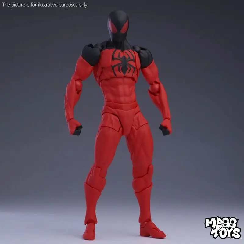 

Коллекционная фигурка Scarlet Spider Kaine Parker от MESS TOYS, черно-красный костюм, с подвижными суставами, для коллекционеров, настольная модель