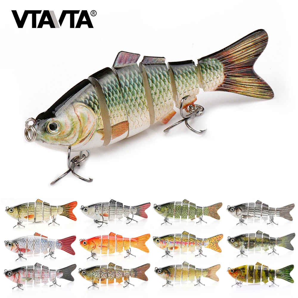 VTAVTA Sinking Wobblers for Pike 8cm/10cm Swimbait Jointed Lures for Fishing Artificial Bait Hard Crankbaits Fishing Lure Tackle