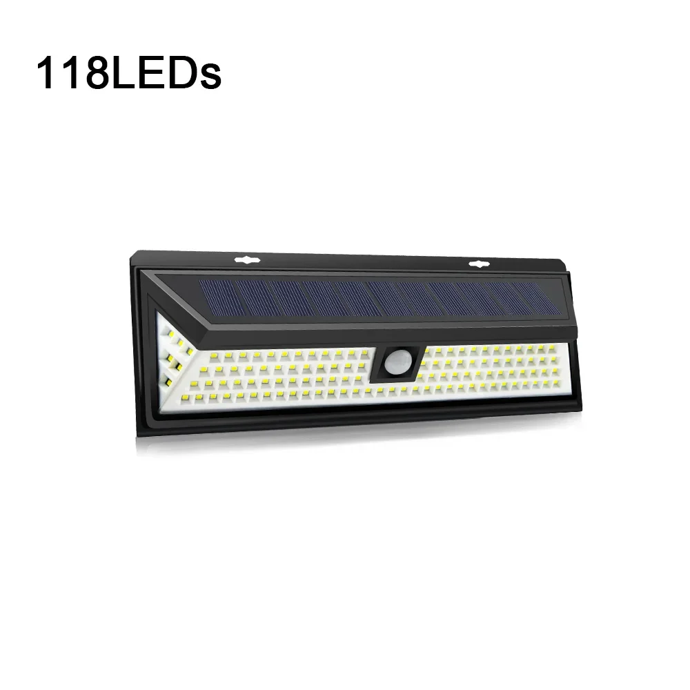 

Водонепроницаемый Солнечный фонарь с датчиком движения, 100, 100, 118 светодиодов
