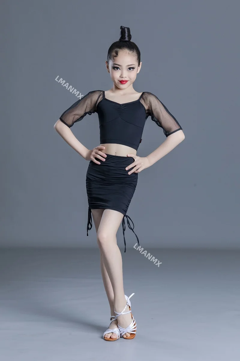 Advanced Latin Dance Skirt Summer Season New Product for Girls and Children Professional Training Skills Competition Dress