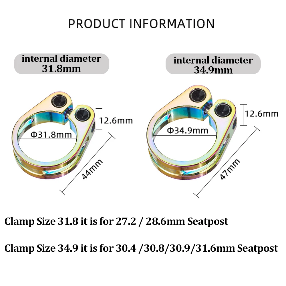 Newest MOTSUV Bicycle SeatPosts Clamp CNC Aluminum Alloy Cycling Saddle Seat Post Clamp for 27.2/30.8/31.6mm Bike Parts Seatpost