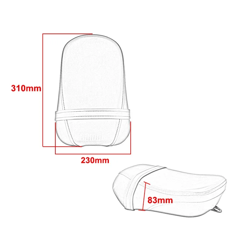 For Kawasaki Vulcan 650 Vulcan650 VN650 S650 2015-2025 2024 2023 Motorcycle Rear Passenger Seat Black Cushion PU Leather Pad