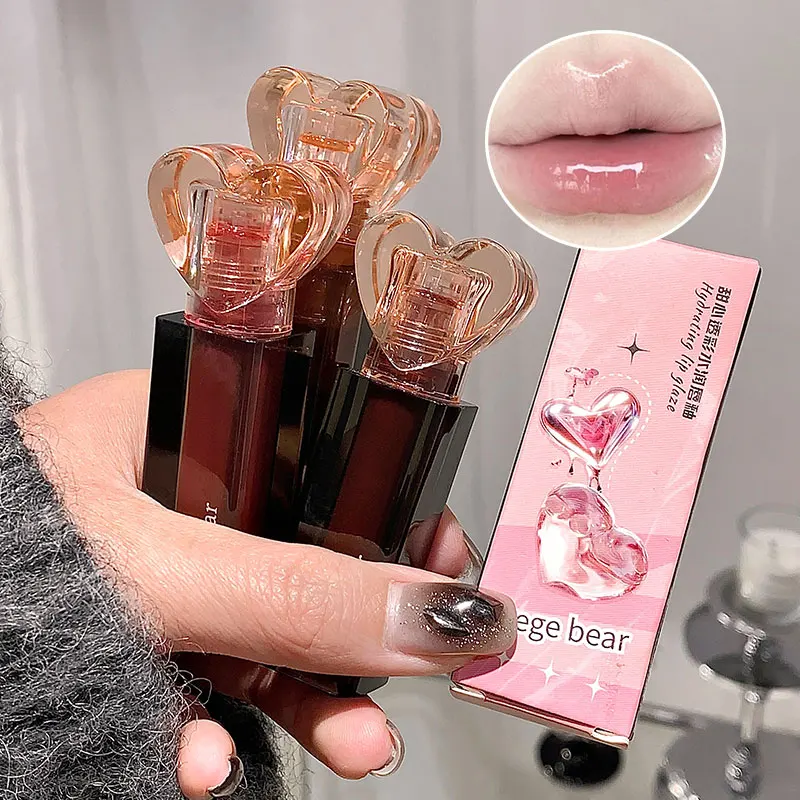 Love Heart Lip Glaze Student Party Lip Glaze/Lip Gloss Gloss Gloss Gloss Low saturation Nude lipstick