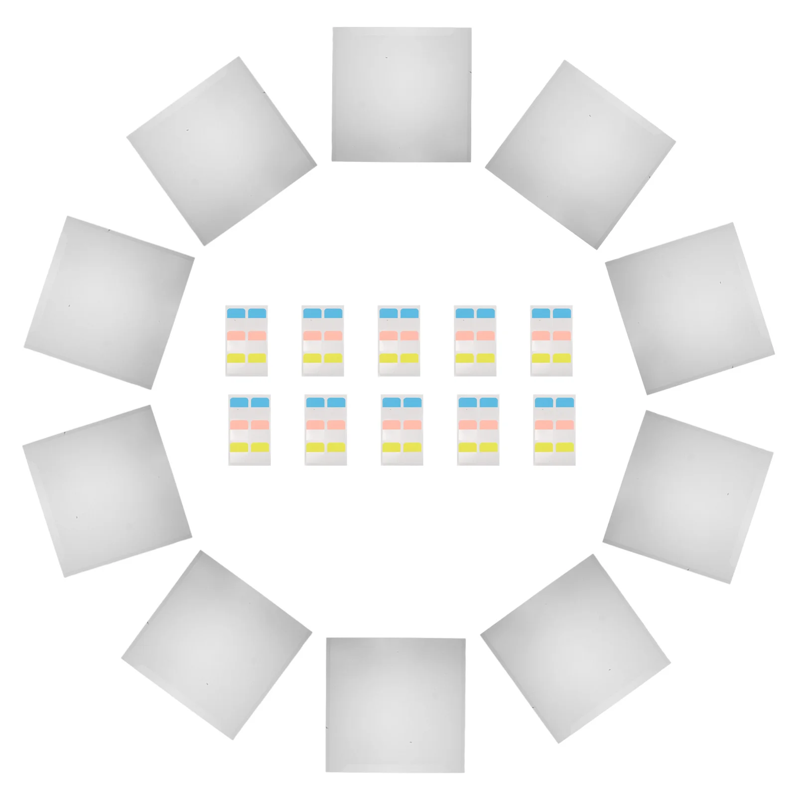 

10Sets Plastic File Folder Organizer 33x32cm Document Envelope Folder Colored Tag Pockets Office School Paper Storage