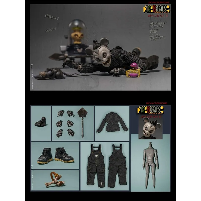 【in magazzino】 AXYTOYS Original Bone 1/8 Waste Soil Team Series Ruine Soldati mobili Modello di bambola alla moda Ciondolo Set regalo giocattolo