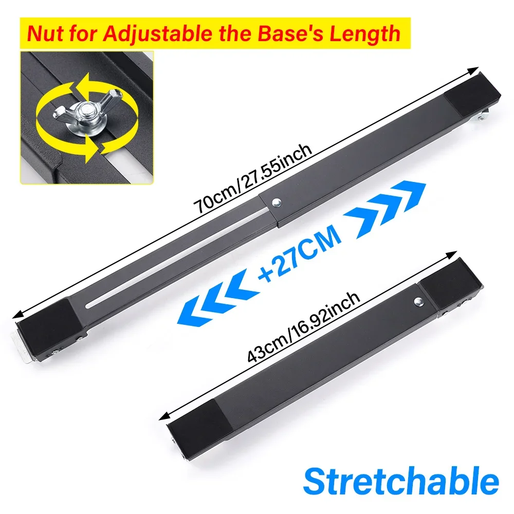 

Adjustable Rolling Racks Holder Mobile Roller Bracket Heavy Machine Stand Refrigerator Base Mount Universal Dryer Tool 24 Wheel