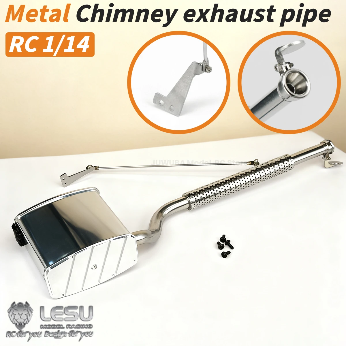 

LESU Metal Exhaust Pipe Chimney G-6043-B Upgrade DIY Part For Tamiya 1/14 RC Truck Tractor Trailer MAN Model Toy Car Accessories