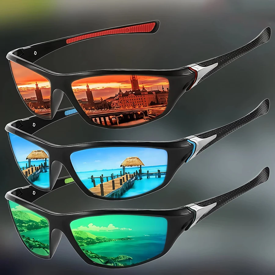 2025 Unisex UV400 Fahren Sonnenbrille Für Männer Polarisierte Stilvolle Sonnenbrille Männliche Goggle Brillen – Detail 3